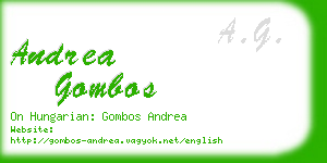 andrea gombos business card